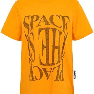 Ganni space is the place t shirt in marigold. Women’s size small.
